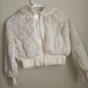 Fluffy croped jacket